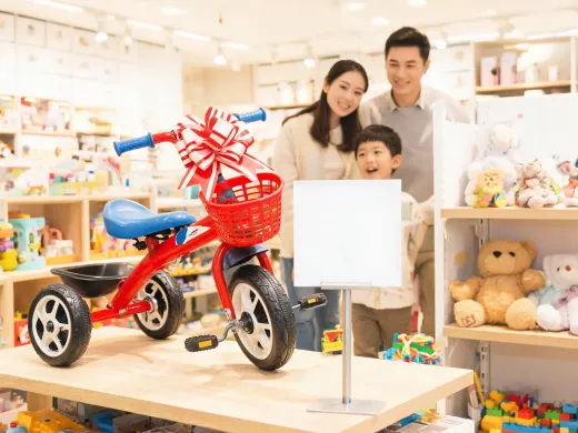 Gift-ready ride-on display